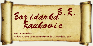Božidarka Rauković vizit kartica